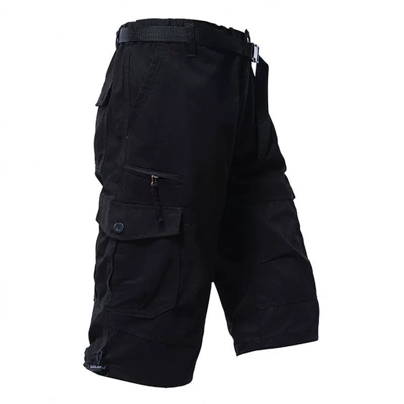 Summer Cropped Cargo Pants for Men with Multi-Pockets, Plus Size - Model: 885141460123 - 图片 7