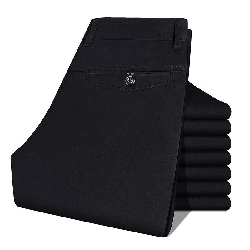 Men's Business Casual Cotton Trousers for Middle-Aged Father Summer - Model: 788044737071 - 图片 7