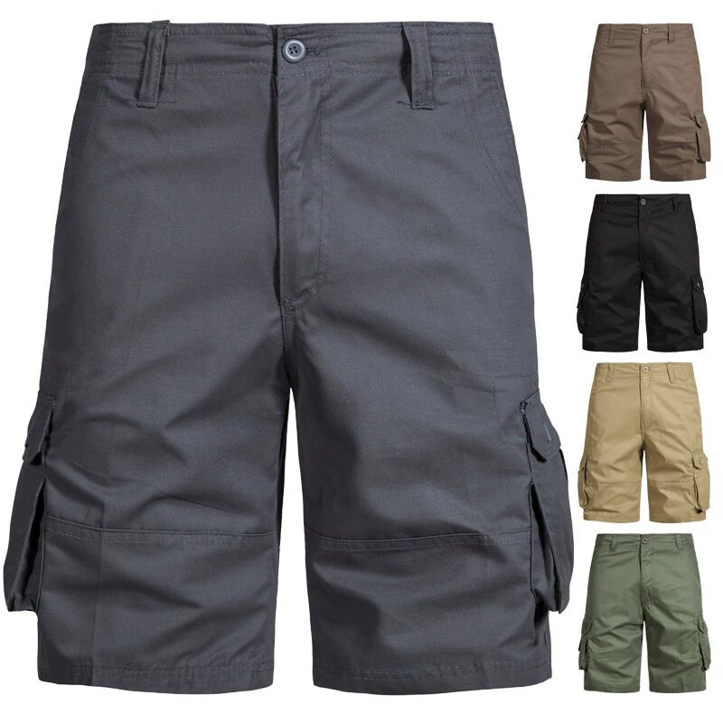 Men's Casual Cargo Shorts with Multi-Pockets for Outdoor Summer - Model: 914492937181 - 图片 3