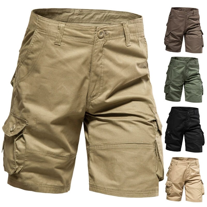 Men's Casual Cargo Shorts with Multi-Pockets for Outdoor Summer - Model: 914492937181 - 图片 4
