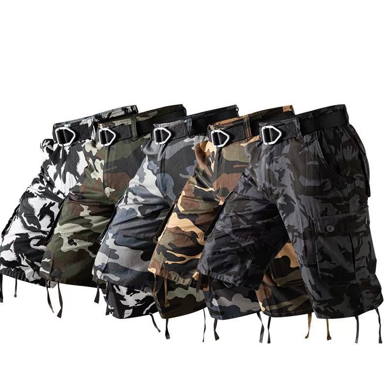 Men's Camouflage Mid-Length Shorts for Beach, Work, and Riding - Model: 896497004703 - 图片 2