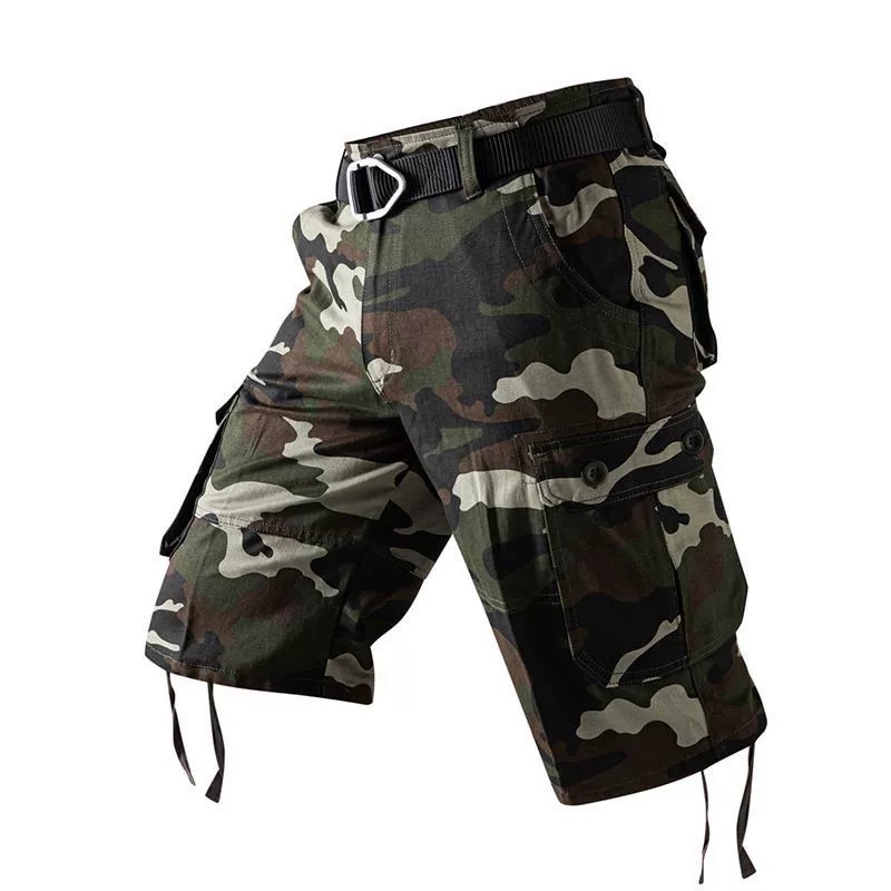 Men's Camouflage Mid-Length Shorts for Beach, Work, and Riding - Model: 896497004703 - 图片 8