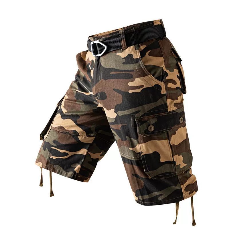 Men's Camouflage Mid-Length Shorts for Beach, Work, and Riding - Model: 896497004703 - 图片 9