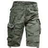 Men's Cotton Cargo Pants for Beach Casual Work Straight-Leg - Model: 910783583036