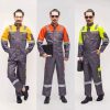 Protective Work Suit for Construction Site with Spray-Painted Color-Block - Model: 1069925034520