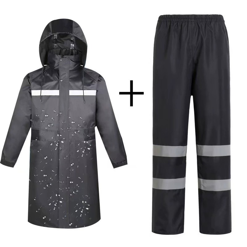 Outdoor Security Raincoat for Property Patrol with Reflective Stripe - Model: 861310640171 - 图片 7