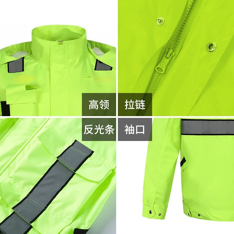 Traffic Duty Road Administration Raincoat with Reflective Stripe - Model: 890627373130 - 图片 3