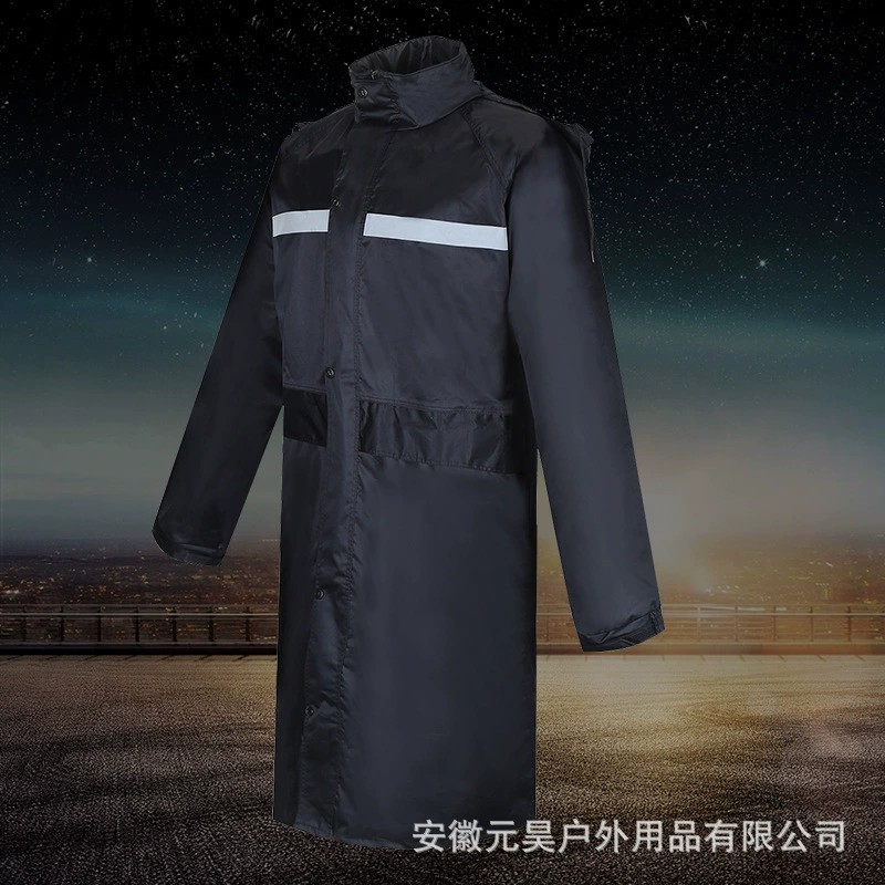 Long Reflective Raincoat for Emergency Patrol with High Visibility - Model: 838965049194 - 图片 2