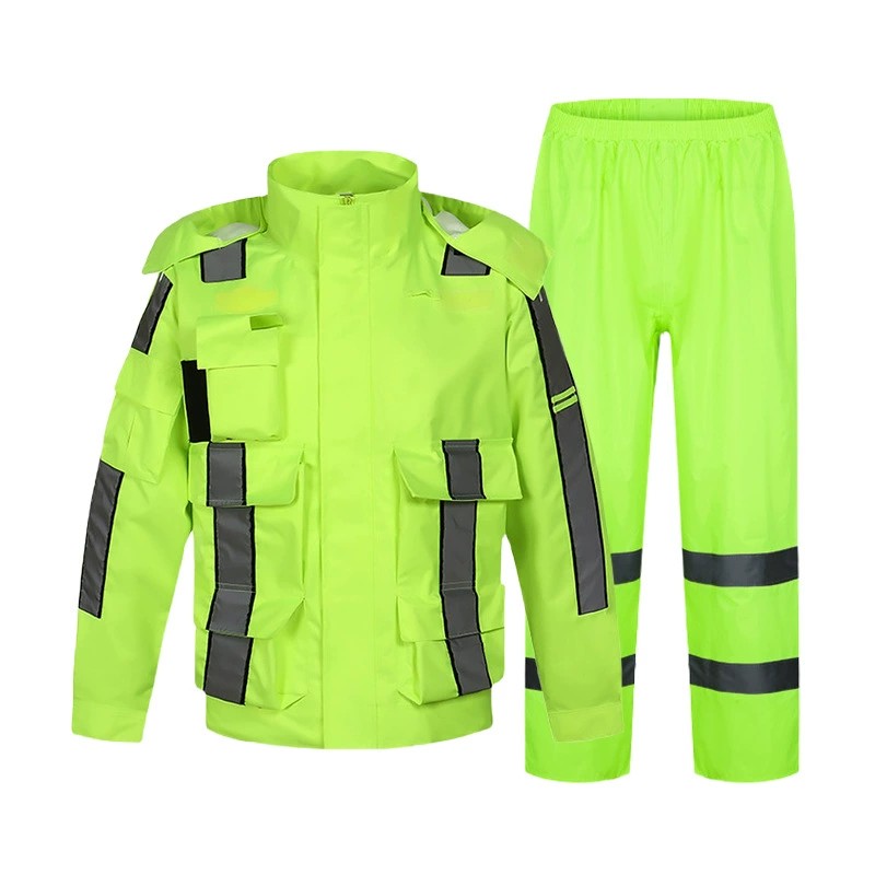 Traffic Duty Road Administration Raincoat with Reflective Stripe - Model: 890627373130 - 图片 5