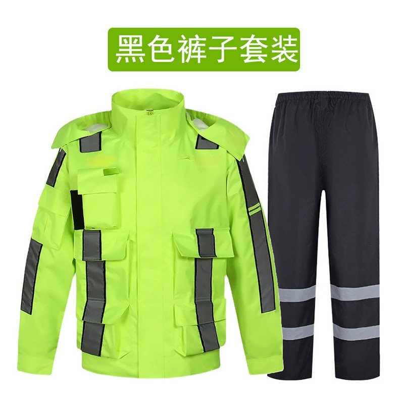 Traffic Duty Road Administration Raincoat with Reflective Stripe - Model: 890627373130 - 图片 6