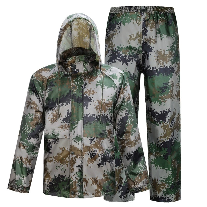 Camouflage Rain Suit for Outdoor Construction, Military Training - Model: 897516349218 - 图片 5