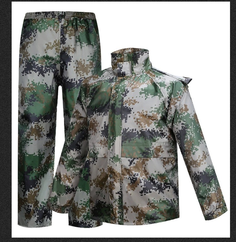 Camouflage Rain Suit for Outdoor Construction, Military Training - Model: 897516349218 - 图片 6