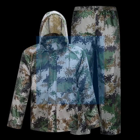 Camouflage Rain Suit for Outdoor Construction, Military Training - Model: 897516349218 - 图片 7