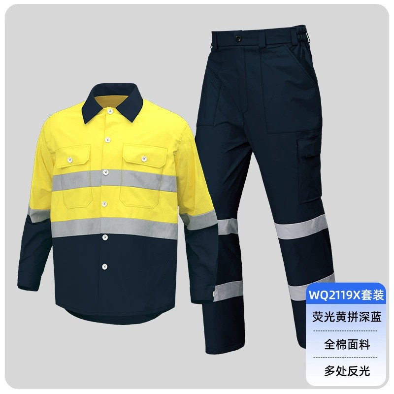 Workshop Camp Collar Uniform for Factory Workers with Reflective Safety Stripes - Model: 1030157197695 - 图片 6