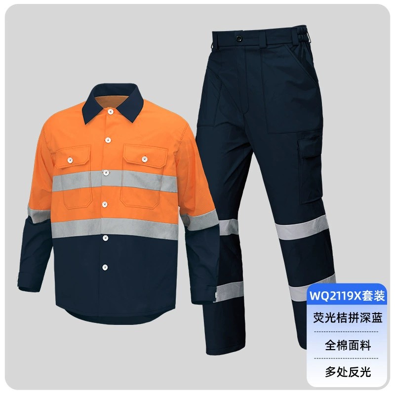 Workshop Camp Collar Uniform for Factory Workers with Reflective Safety Stripes - Model: 1030157197695 - 图片 7
