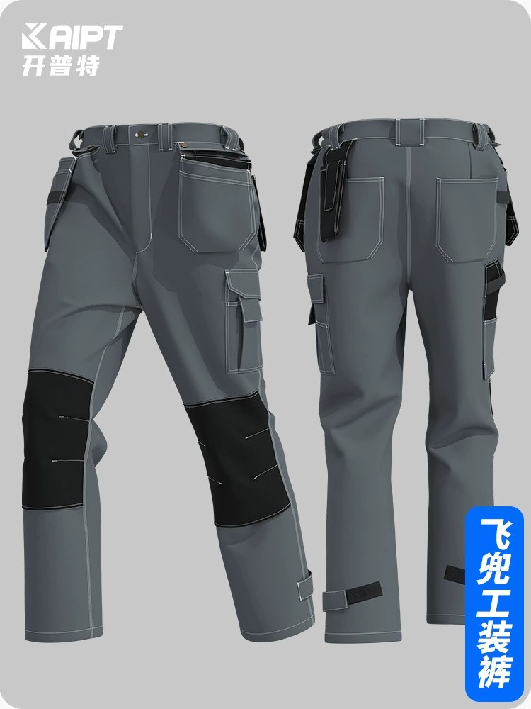 Sturdy Workshop Pants for Factory and Construction with Wear-Resistant Fabric - Model: 952106750268