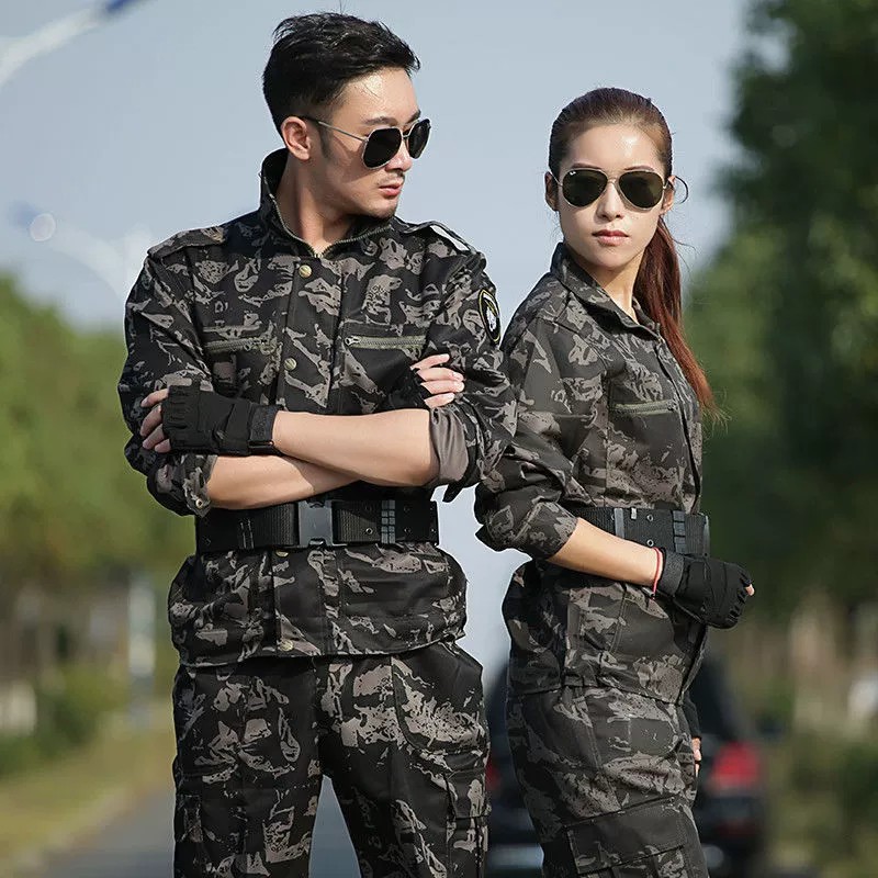 Camouflage Suit Set for Men Women Students Work Training Uniform Autumn Winter - Model: 906767857604 - 图片 8