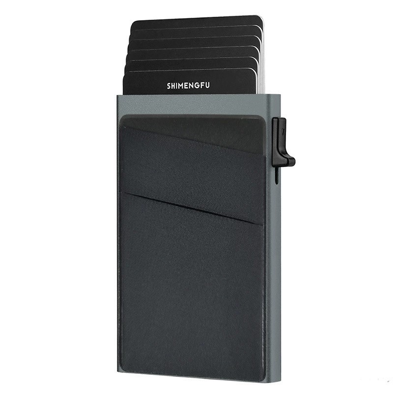 Card Holder for Men with RFID Protection, Slim Aluminum Case for Pocket - Model: 739474137922 - 图片 10
