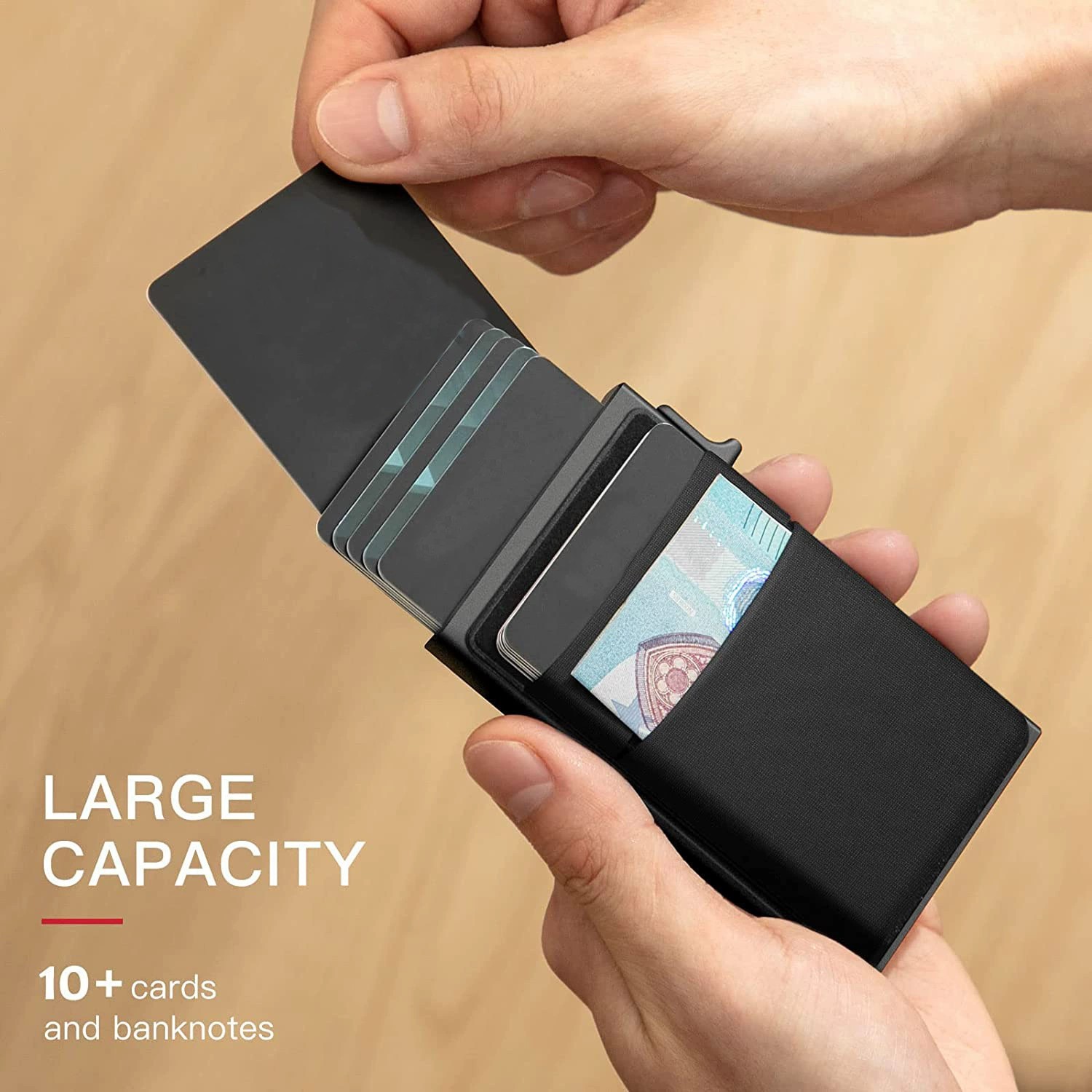 Minimalist Aluminum Card Case for Men with RFID Protection - Model: 815473114498 - 图片 3