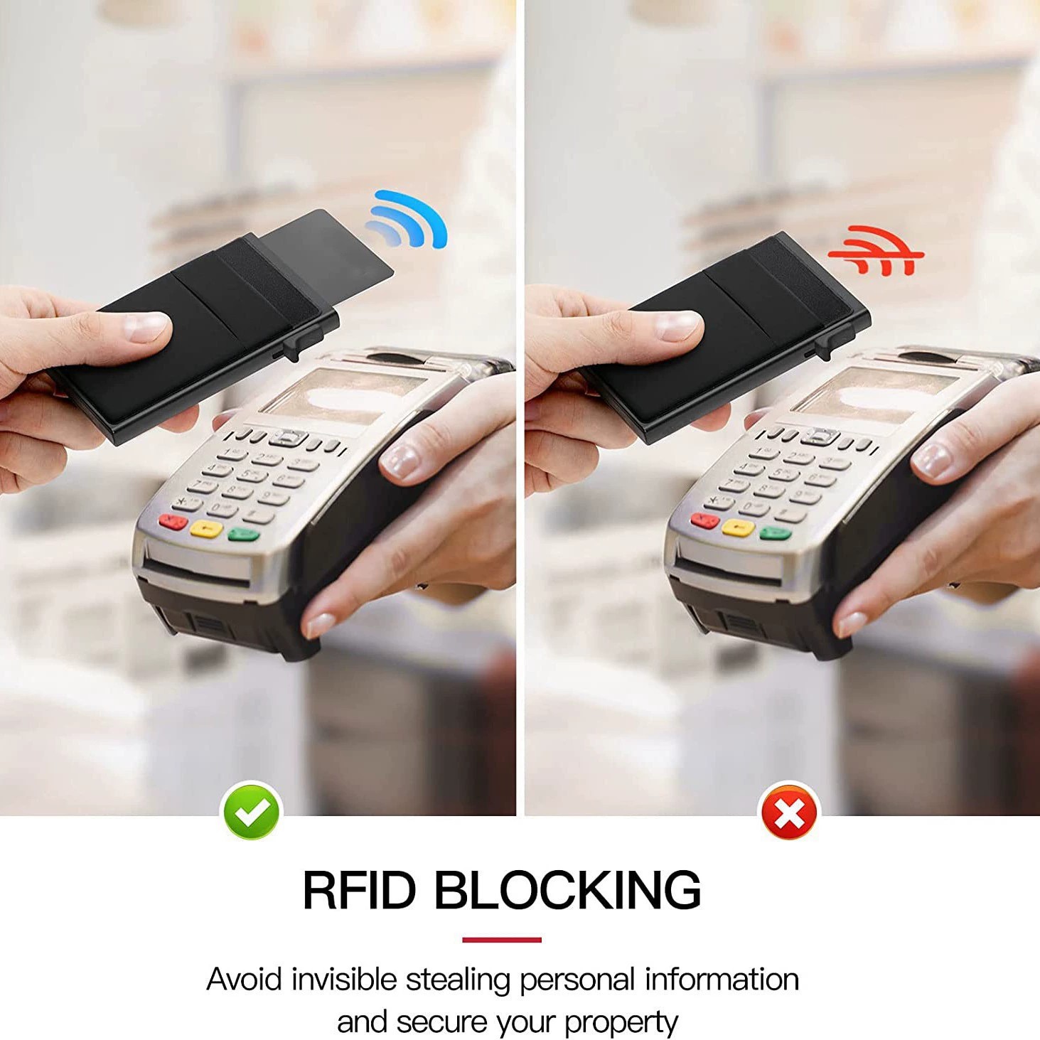 Minimalist Aluminum Card Case for Men with RFID Protection - Model: 815473114498 - 图片 4