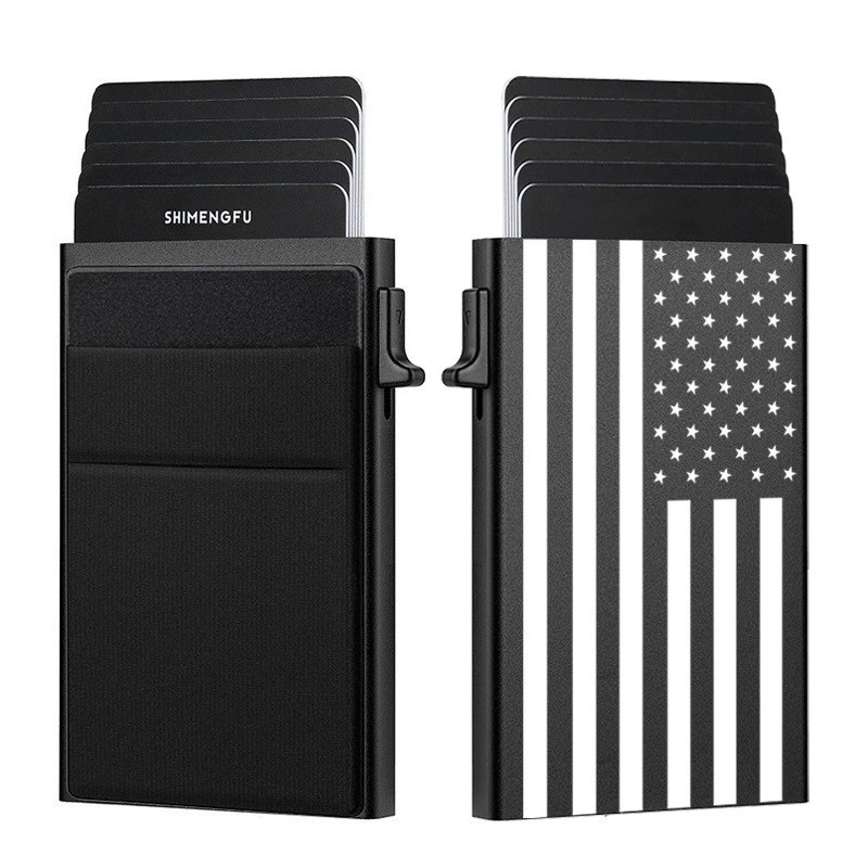 Card Holder for Men with American Flag and Money Pocket - Model: 905787177835 - 图片 2