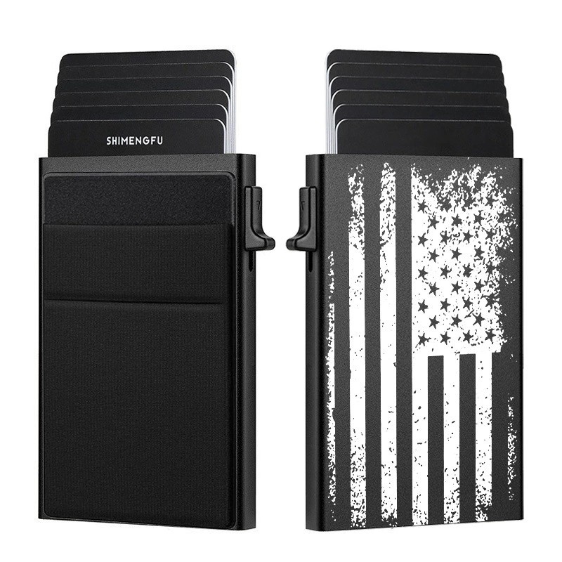 Card Holder for Men with American Flag and Money Pocket - Model: 905787177835 - 图片 3