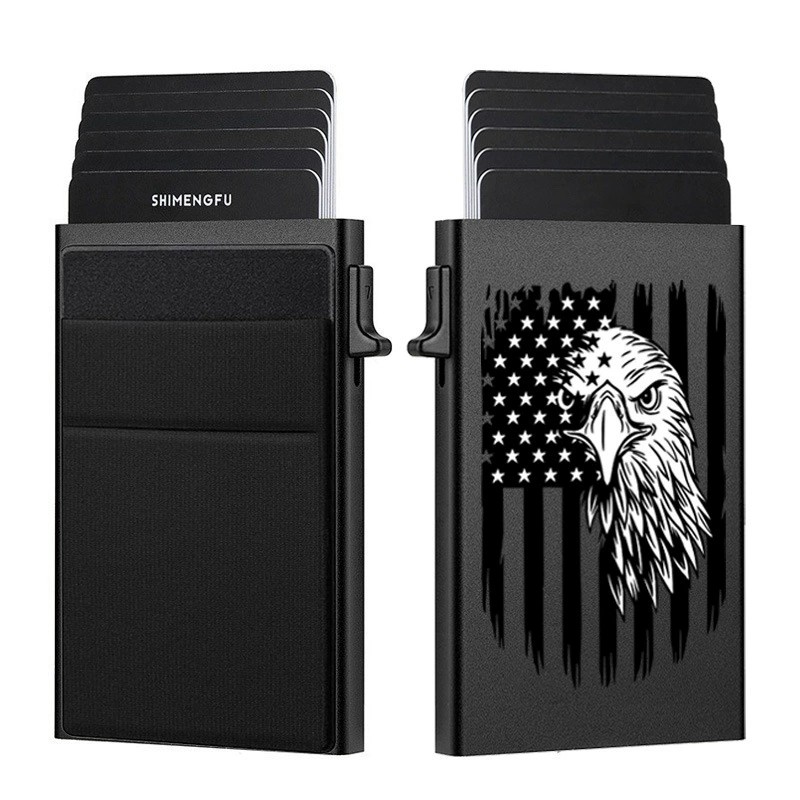 Card Holder for Men with American Flag and Money Pocket - Model: 905787177835 - 图片 4