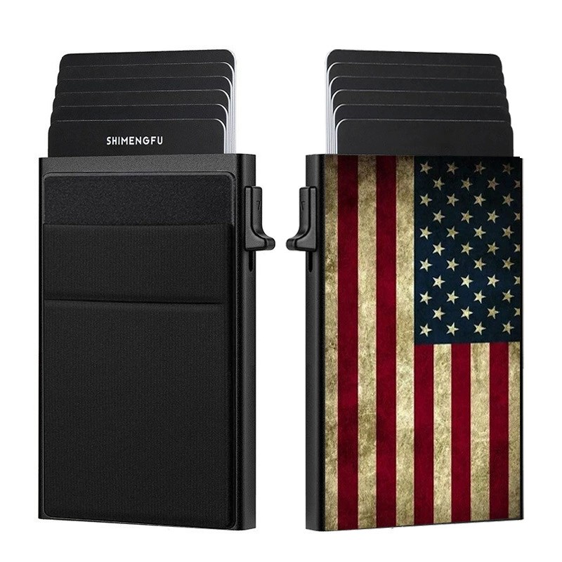 Card Holder for Men with American Flag and Money Pocket - Model: 905787177835 - 图片 6