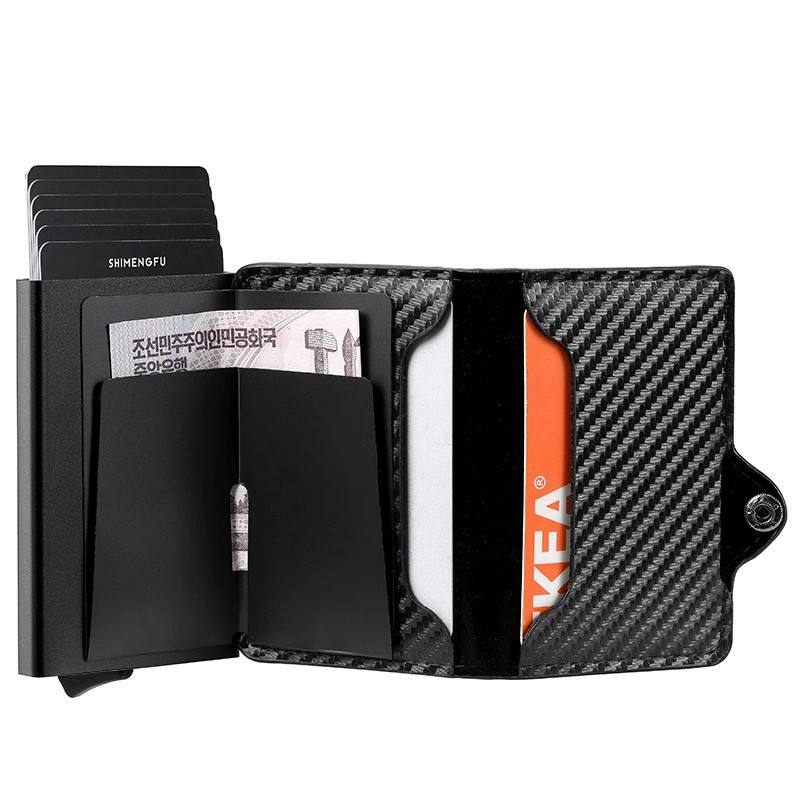 Anti-Theft Slim Wallet for Men with Auto Pop-Up Card Holder - Model: 880711661107 - 图片 4