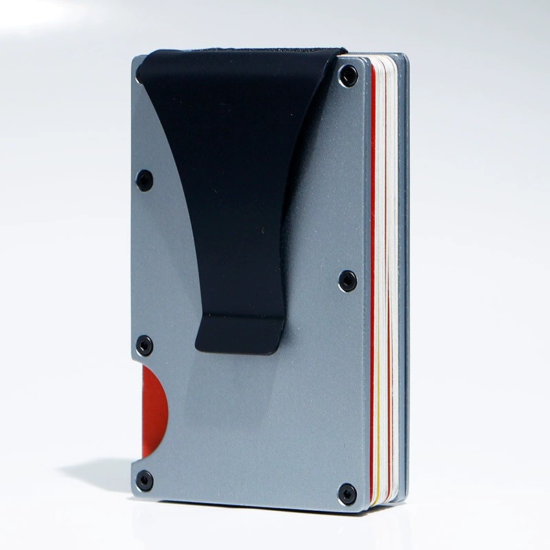 Money Clip Wallet with Airtag Tracker for Men with Transparent Business Card Holder - Model: 715480239081 - 图片 3