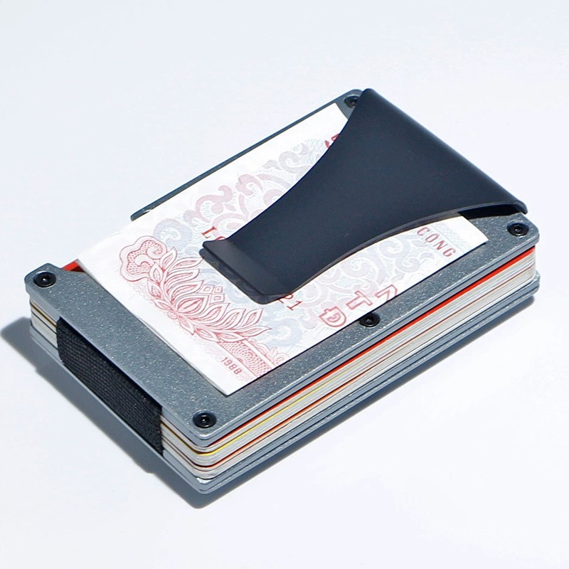 Money Clip Wallet with Airtag Tracker for Men with Transparent Business Card Holder - Model: 715480239081 - 图片 4