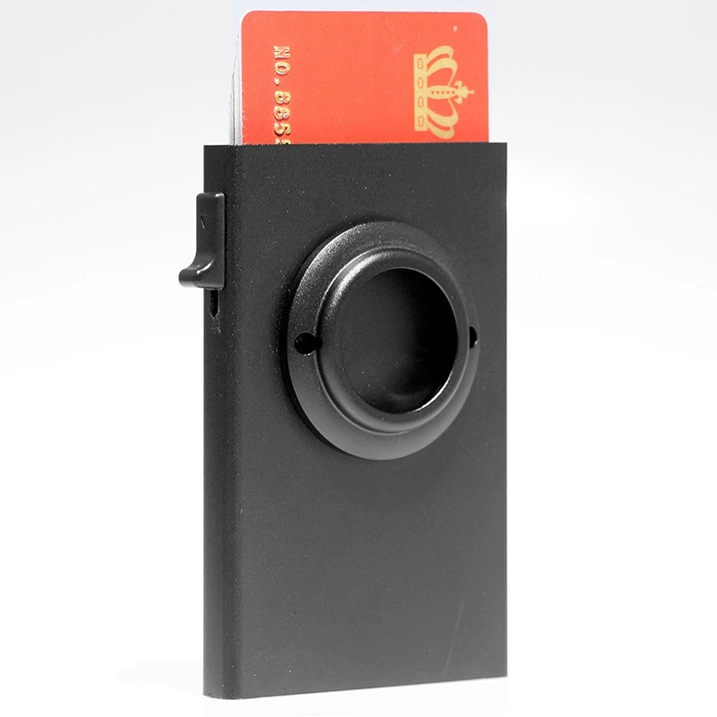 Horizontal Money Clip Card Case with AirTag Tracker for Travel - Model: 715275274533 - 图片 2