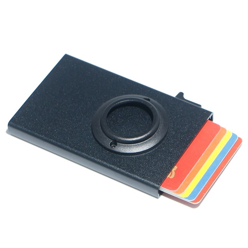 Horizontal Money Clip Card Case with AirTag Tracker for Travel - Model: 715275274533 - 图片 5