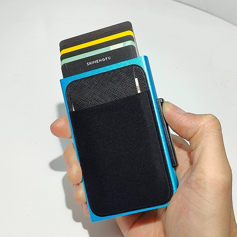 Metal Card Holder for Desk Organization with Secure Lid - Model: 697201347547 - 图片 2