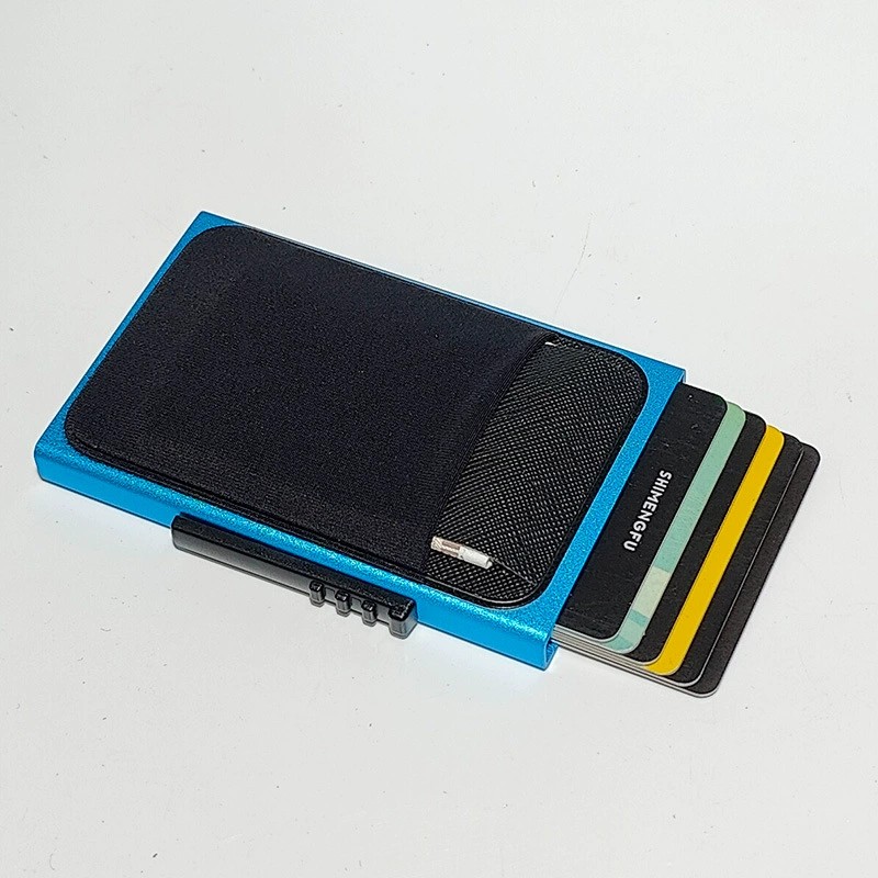 Metal Card Holder for Desk Organization with Secure Lid - Model: 697201347547 - 图片 4