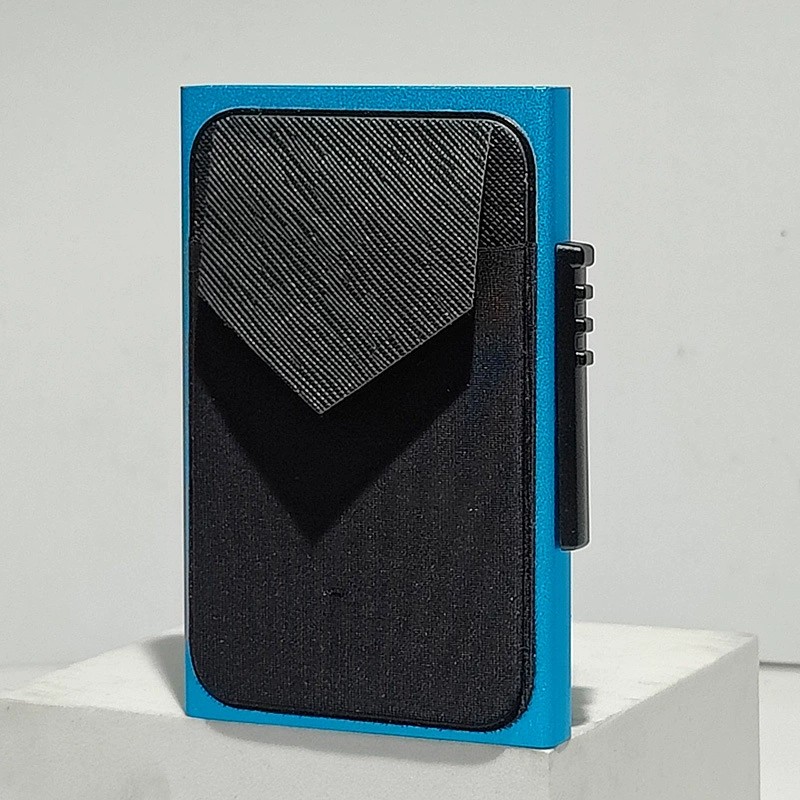 Metal Card Holder for Desk Organization with Secure Lid - Model: 697201347547 - 图片 7