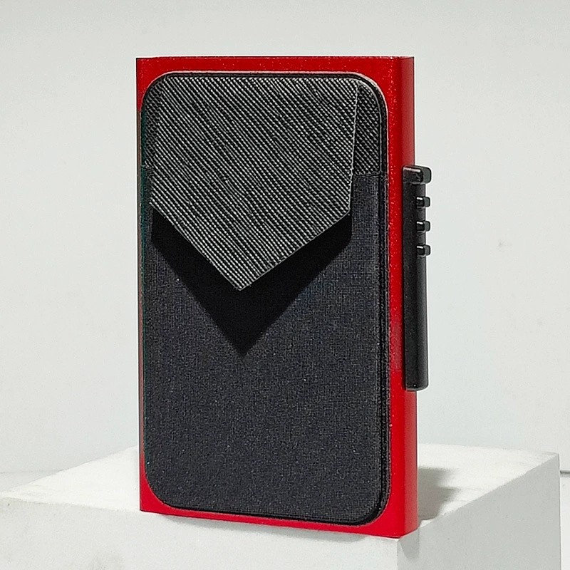 Metal Card Holder for Desk Organization with Secure Lid - Model: 697201347547 - 图片 8