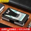 Metal Money Clip for Men Business Ultra-Thin Minimalist Wallet with Card Holder - Model: 677047360305