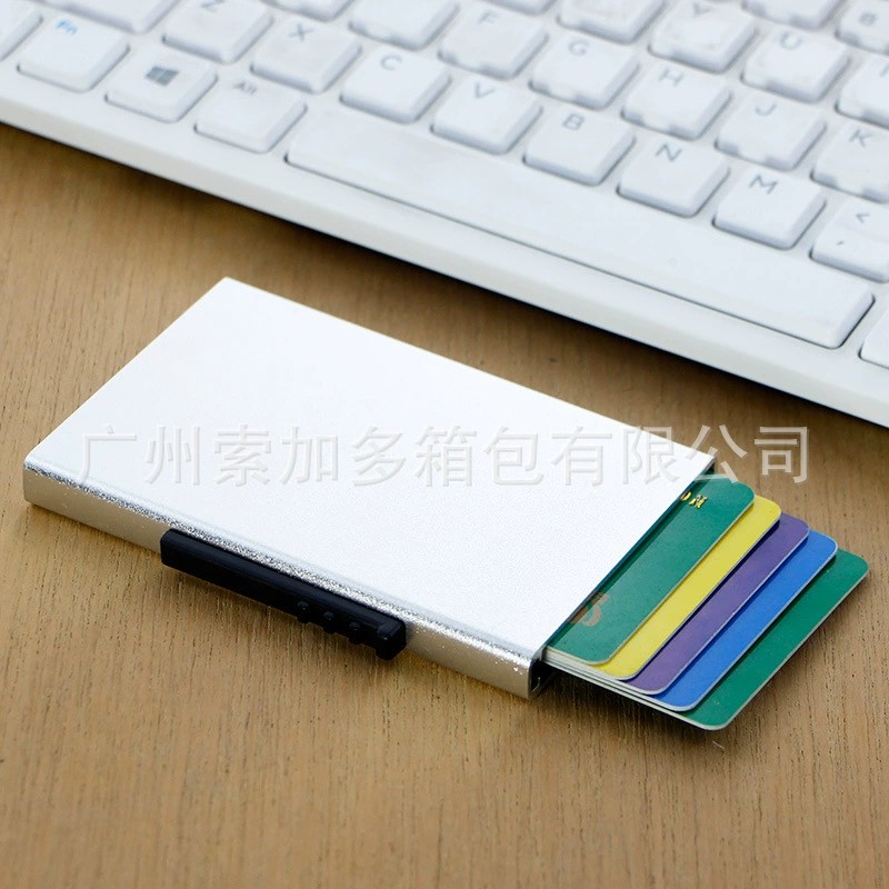 Metal Pop-Up Card Holder for Men and Women with RFID Protection - Model: 655988932813 - 图片 4