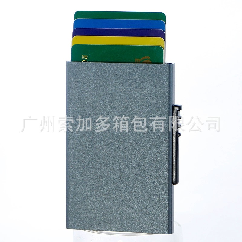 Metal Pop-Up Card Holder for Men and Women with RFID Protection - Model: 655988932813 - 图片 10