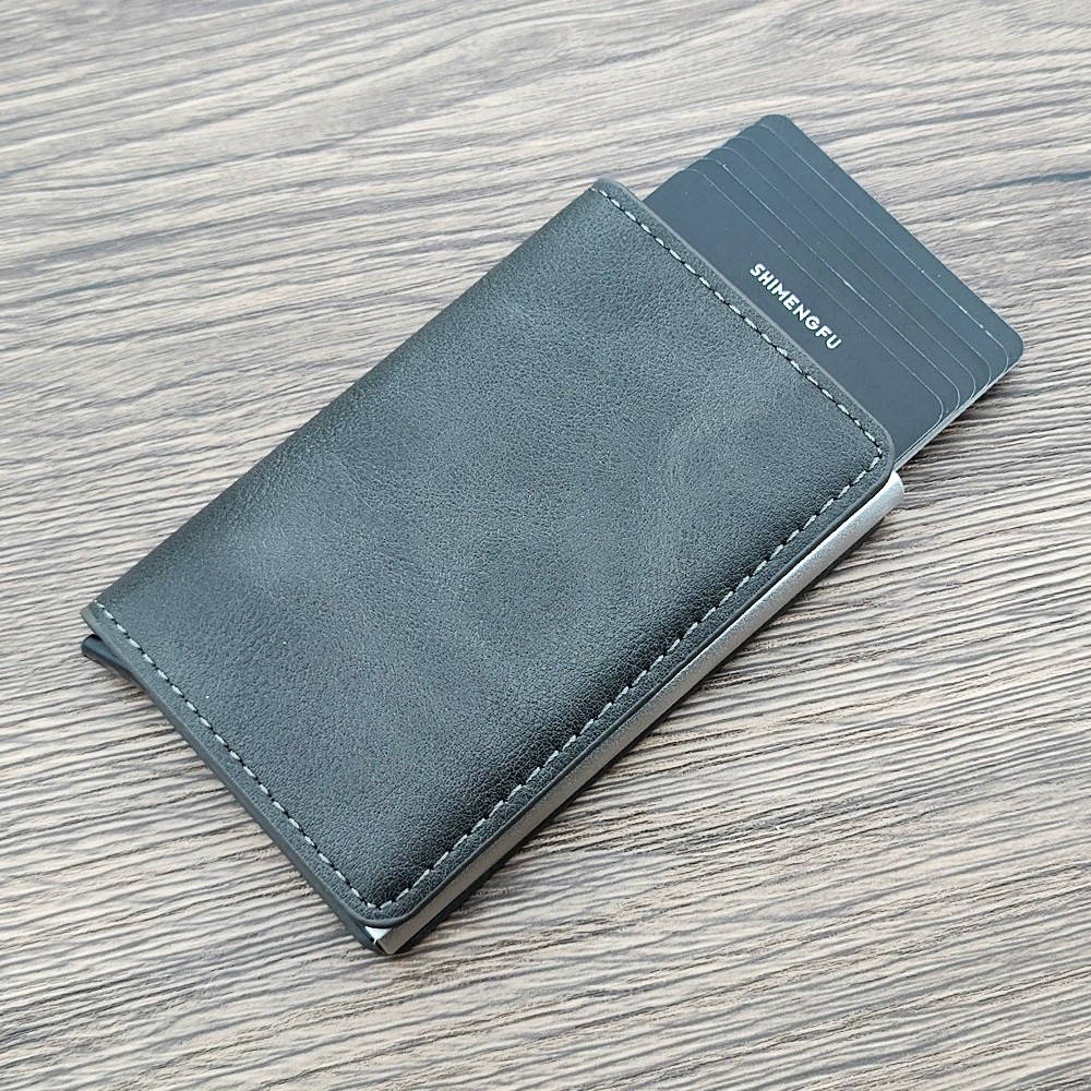 Metal Card Holder for Men with Anti-Skimming Protection and Auto Pop-Up - Model: 637442270474 - 图片 8