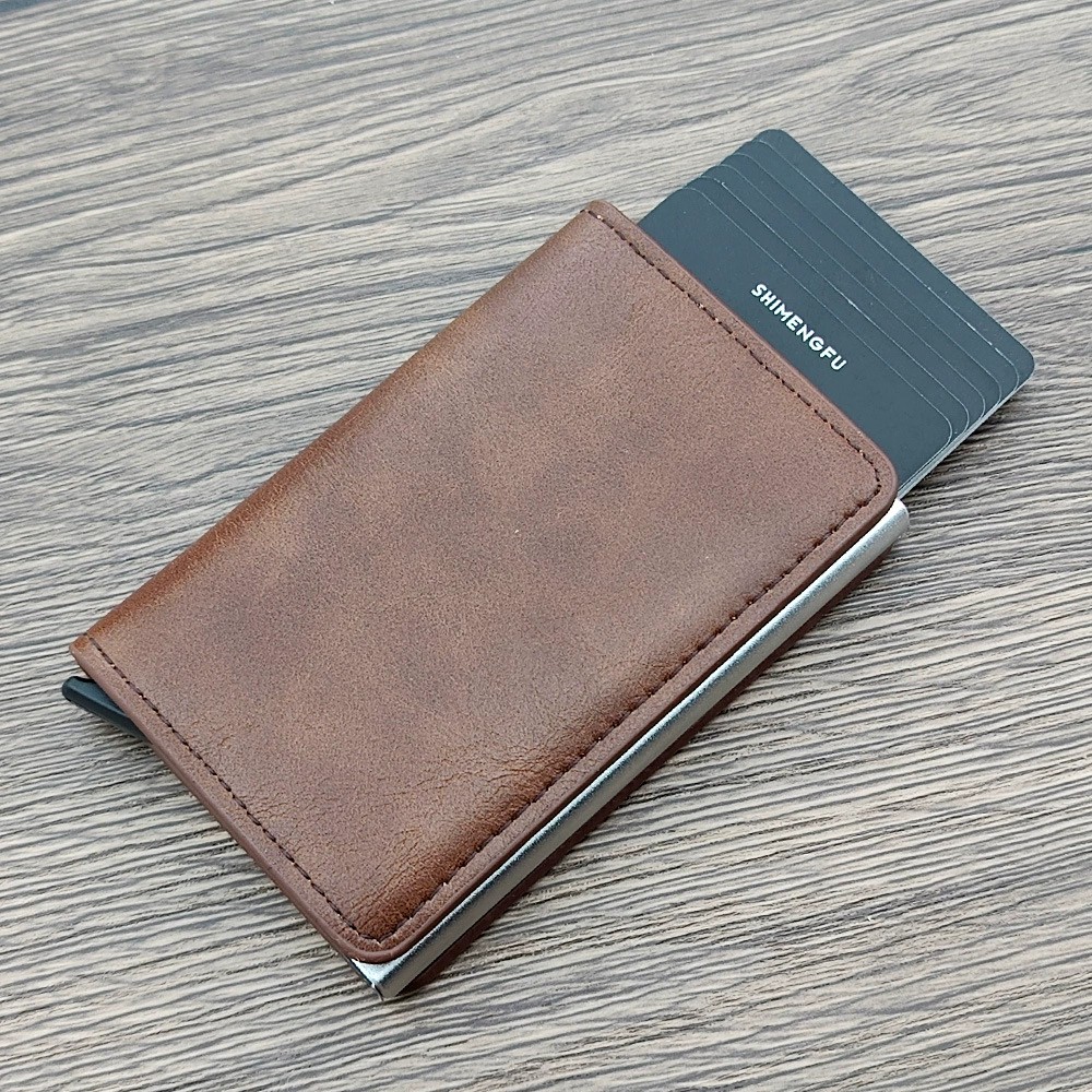 Metal Card Holder for Men with Anti-Skimming Protection and Auto Pop-Up - Model: 637442270474 - 图片 9