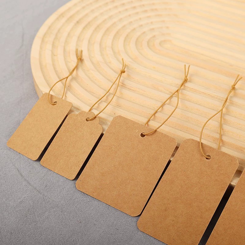 Customizable Kraft Paper Price Tag with Elastic Cord for Retail Displays - Model: 1000382542046 - 图片 2
