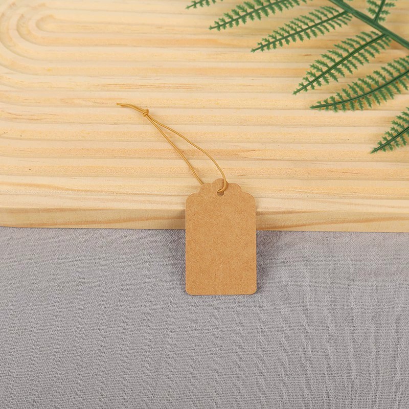 Customizable Kraft Paper Price Tag with Elastic Cord for Retail Displays - Model: 1000382542046 - 图片 3