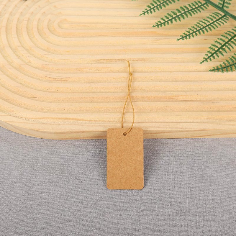 Customizable Kraft Paper Price Tag with Elastic Cord for Retail Displays - Model: 1000382542046 - 图片 4
