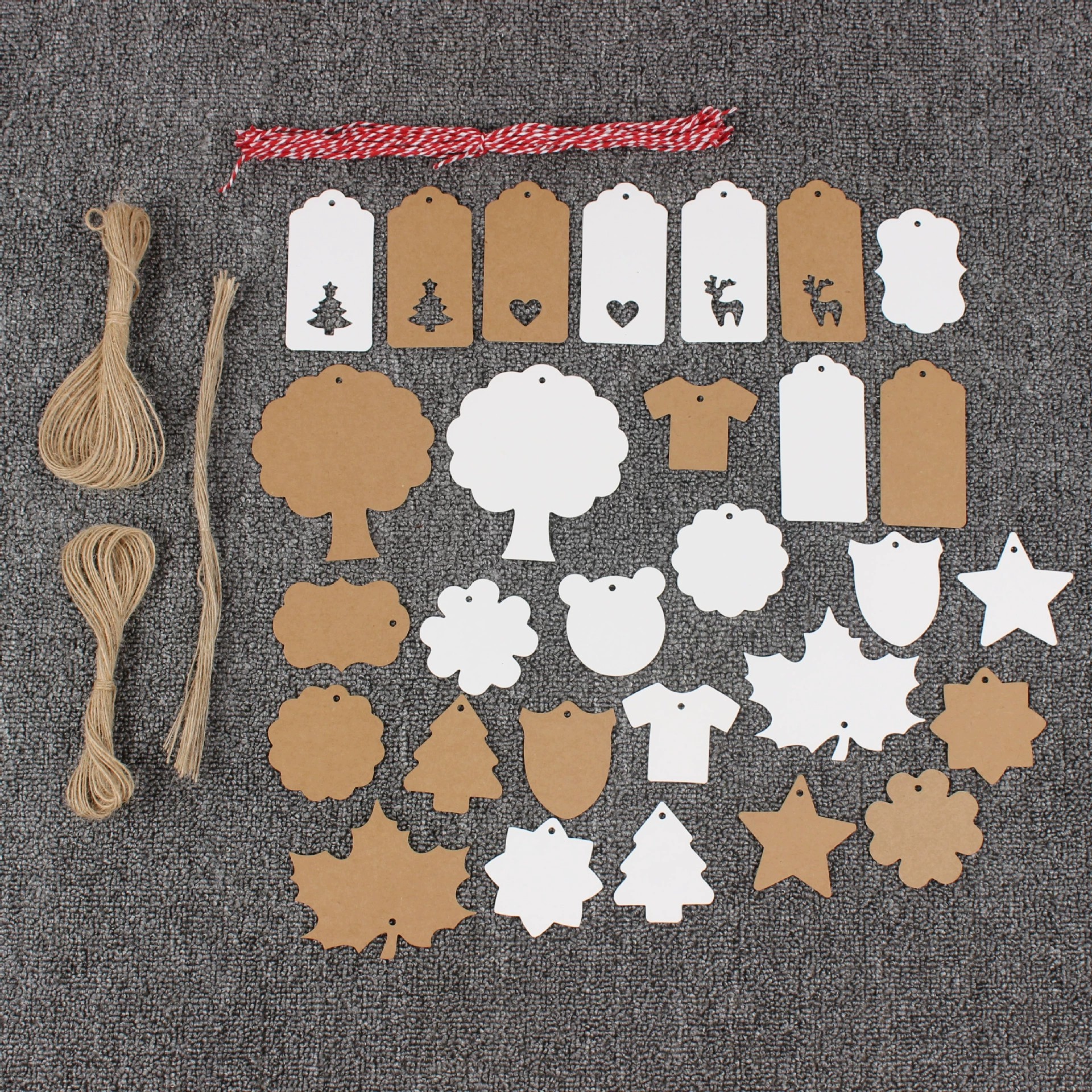 Hand-Writable Kraft Paper Cards for Kindergarten Holiday Gifts - Model: 750095820051