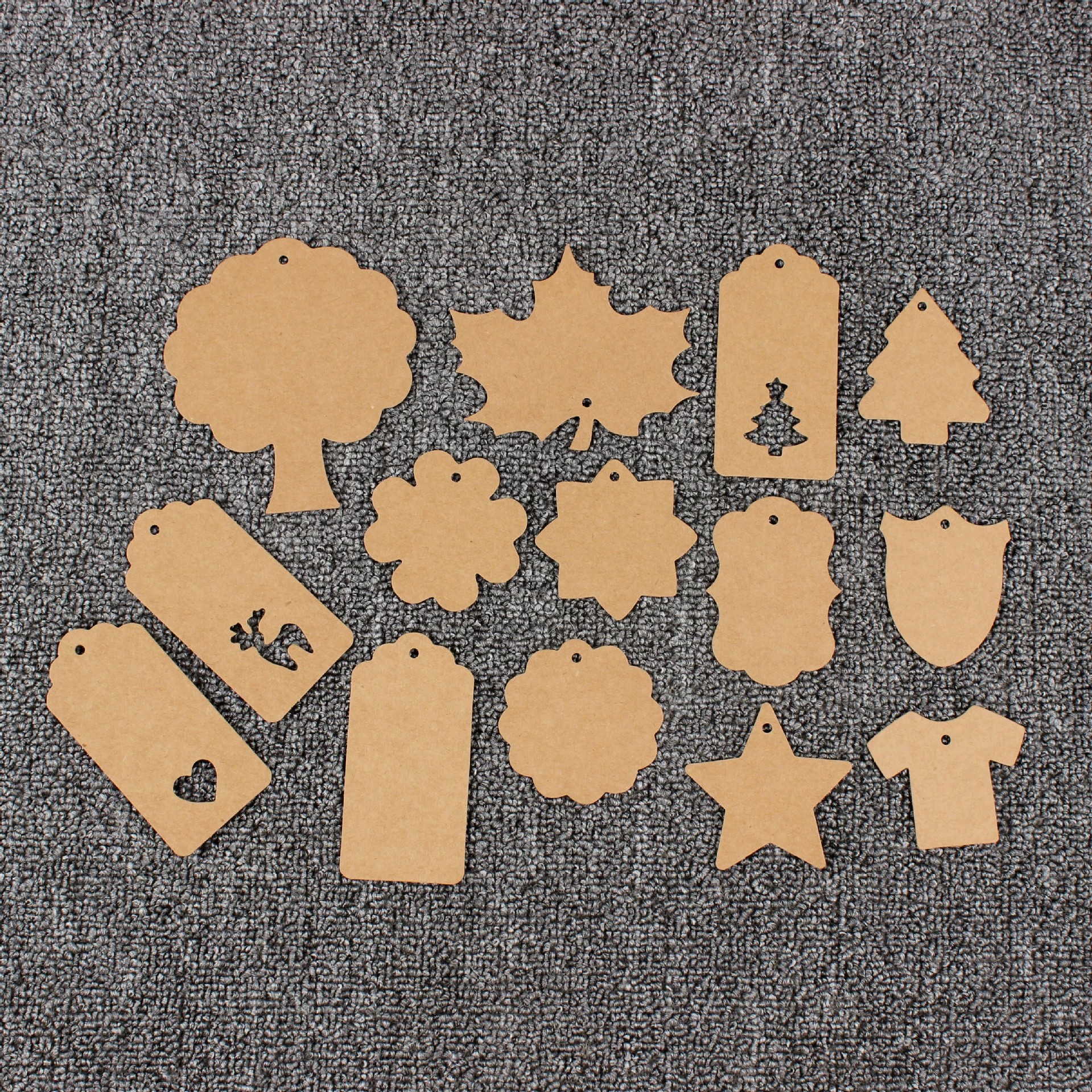 Hand-Writable Kraft Paper Cards for Kindergarten Holiday Gifts - Model: 750095820051 - 图片 3