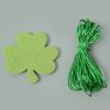St. Patrick's Day Party Decoration Banner with Gold Glitter Clovers - Model: 1010828120833