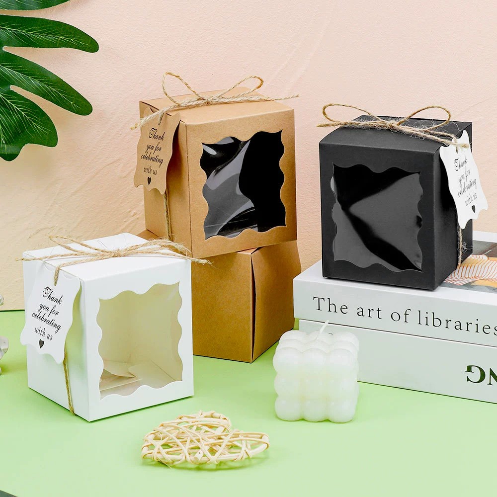 Gift Box for Wedding Candy with Window and Kraft Paper - Model: 900315479963 - 图片 2