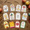 Teacher Appreciation Gift Tag with Colorful Cartoon Design - Model: 1037132118308